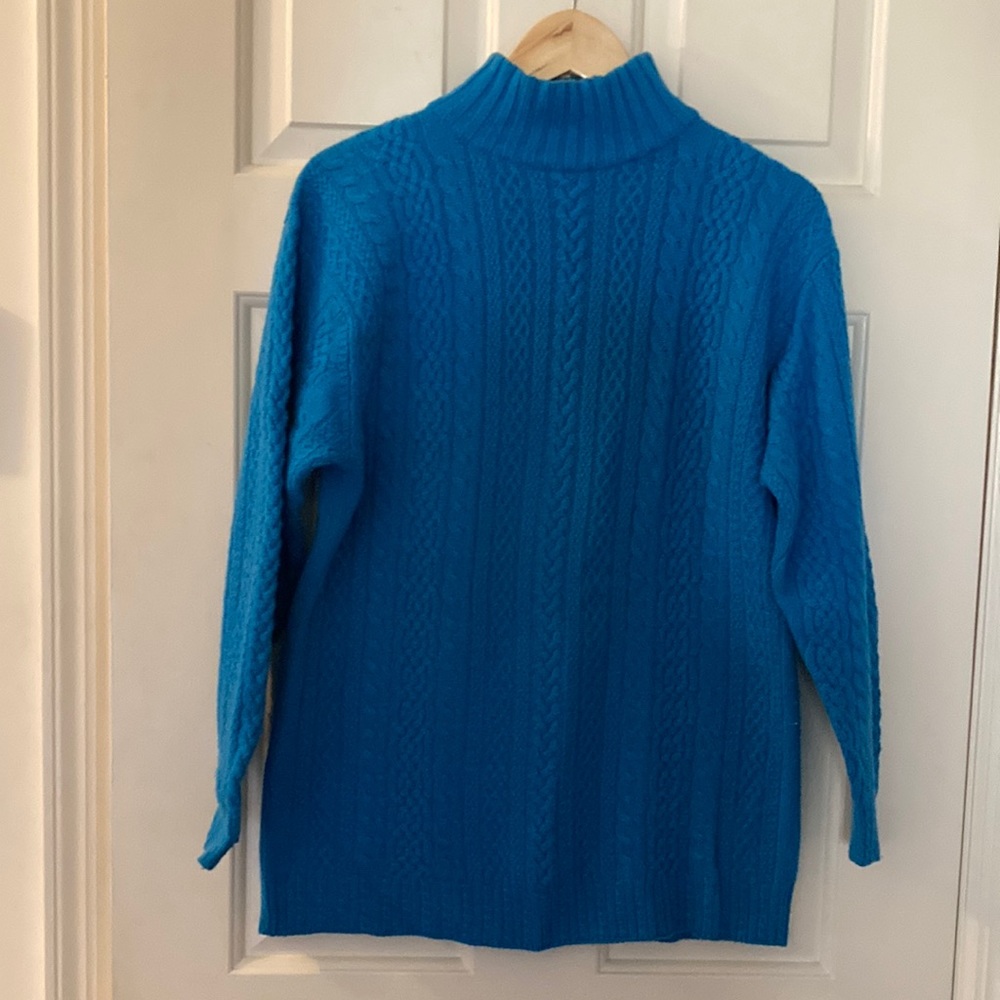 4-6 ply turquoise cashmere sweater